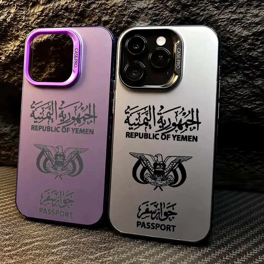 

Y-Yemen P-PassportS Phone Case For iPhone 11/12/13/14/15/16/17 Pro Max Color Gradient TPU Case Shockproof Cover