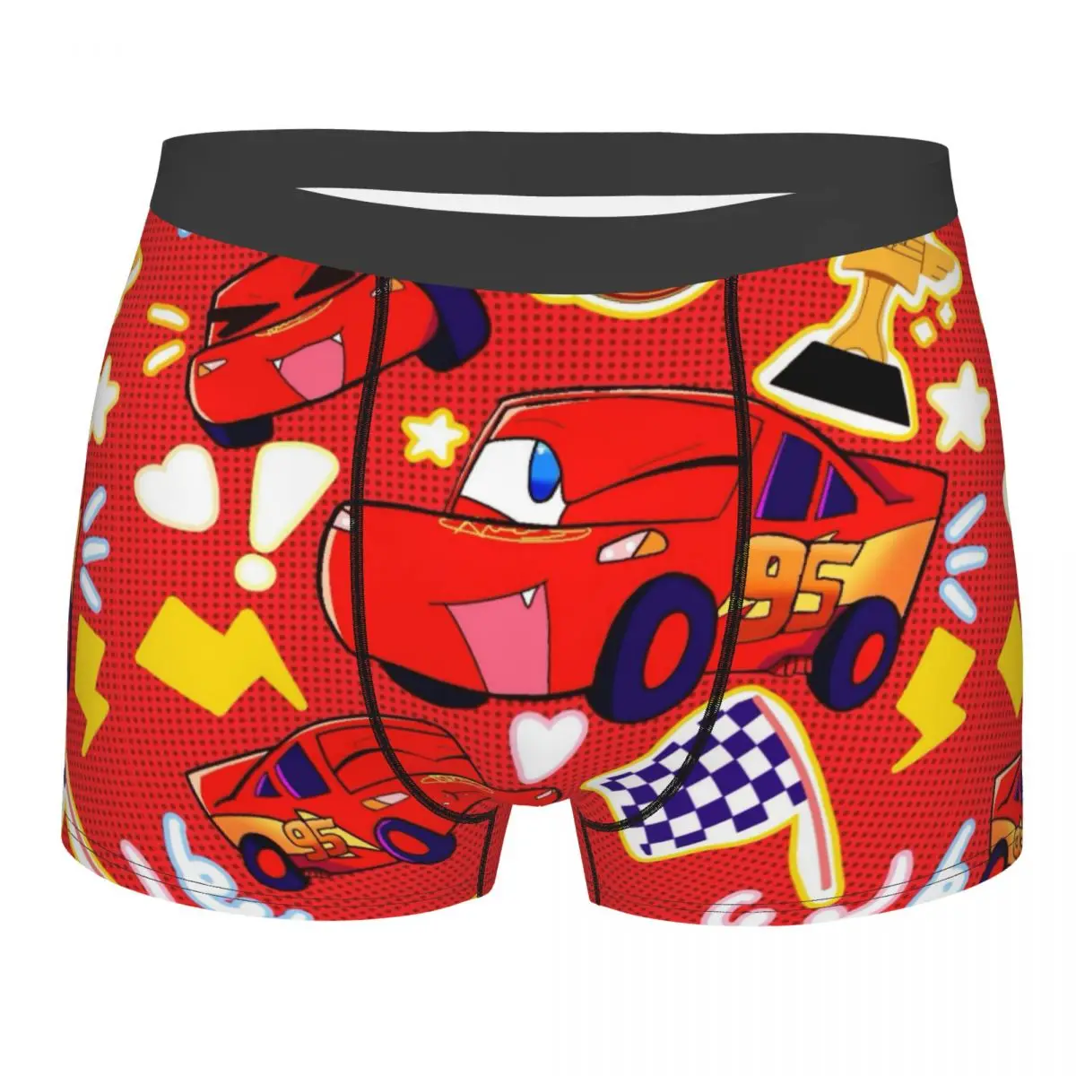 

Custom Lightning McQueen Boxer Shorts For Homme 3D Printed Cars Anime Underwear Panties Briefs Soft Underpants