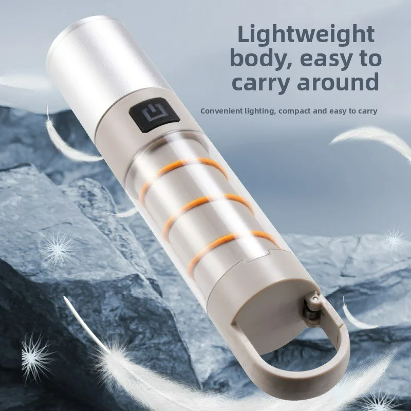 Multi-functional Rechargeable Handheld Tent Light, Warm Light Flashlight, Outdoor Camping Lamp with Tungsten Dual Light Source