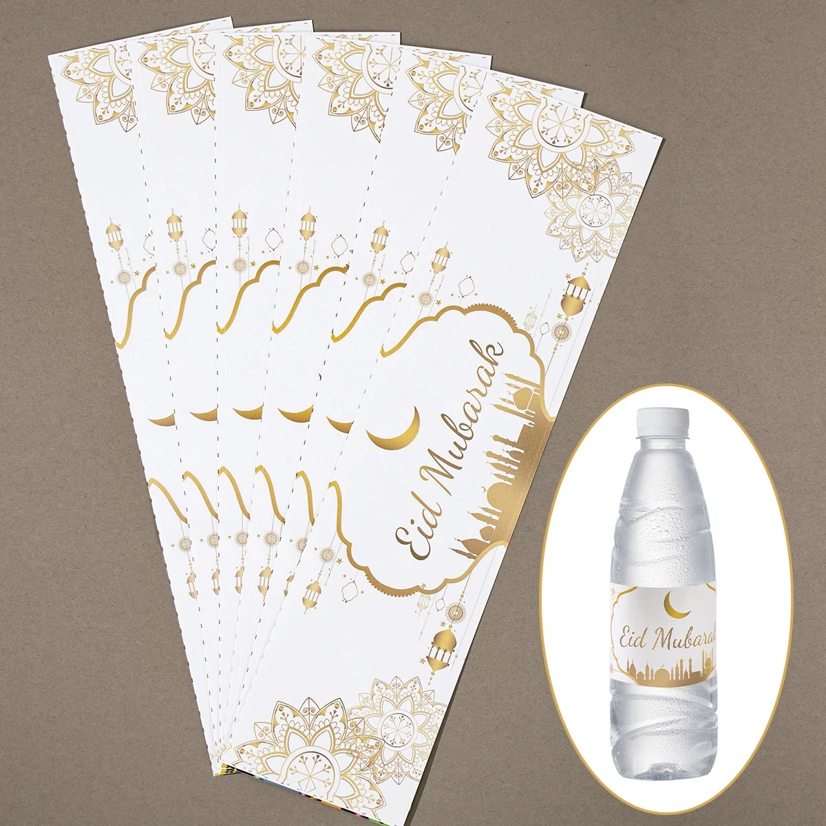 Eid Mubarak Bottle Labels Sticker Ramadan Decoration For Home 2025 Ramadan Kareem Party Supplies Eid Muslim Islamic Eid Al-fitr
