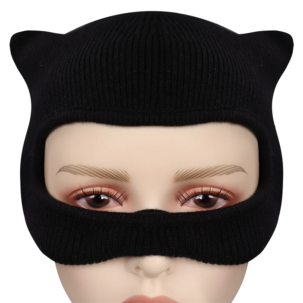 Selina Kyle Mask Bat Knight Disguise Cartoon Bruce Cospaly Jumpsuit Cloak Headwear Costume Outfits Halloween Carnival Party Suit - view 6