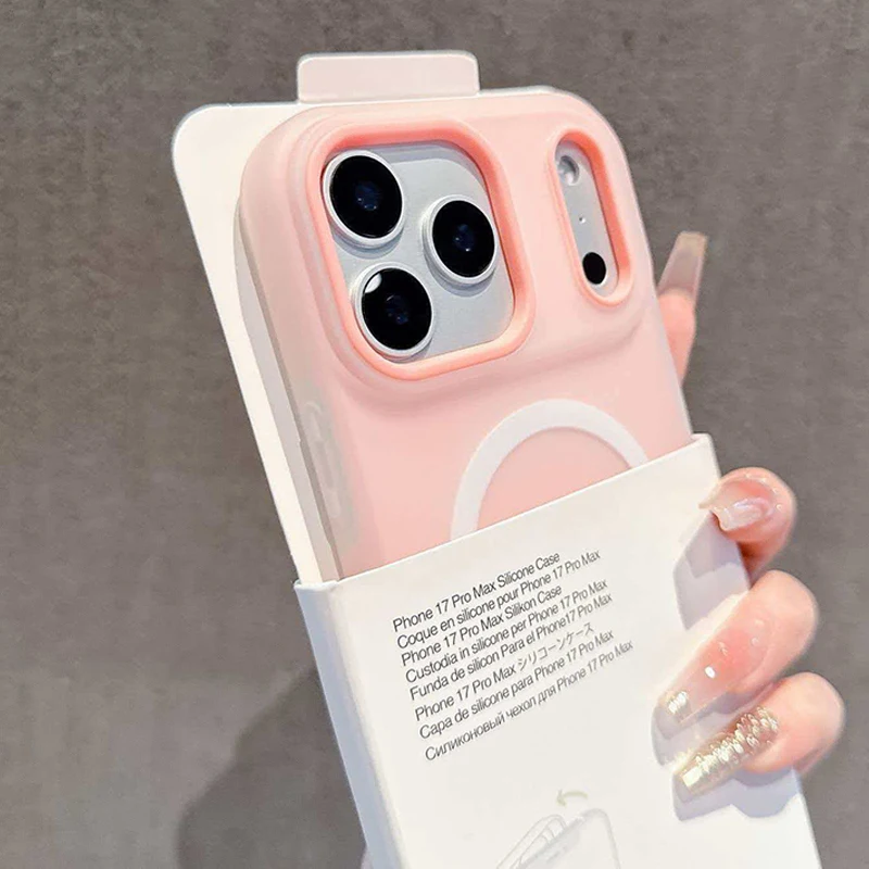 Funda magnética 2 en 1 color candy de lujo para iPhone 17 Air 16 15 14 13 12 11 Pro Max Plus, compatible con carga inalámbrica Magsafe 3