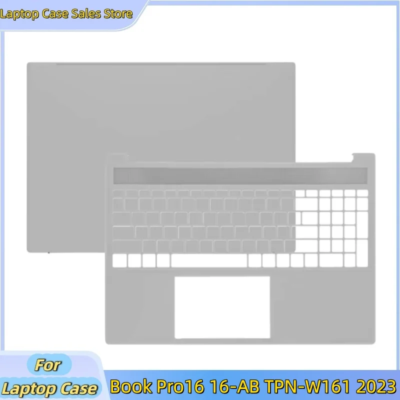 

New For Book Pro16 16-AB TPN-W161 2023 Rear Lid Top Case Screen Back Cover/Upper Case Palmrest Cover Silver