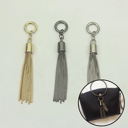 Fashion Brand Metal Decoration Buckle Tassel Pendant Keychain For Handbag Bag Purse Hardware Accessories DIY Crafts Decor Tassel