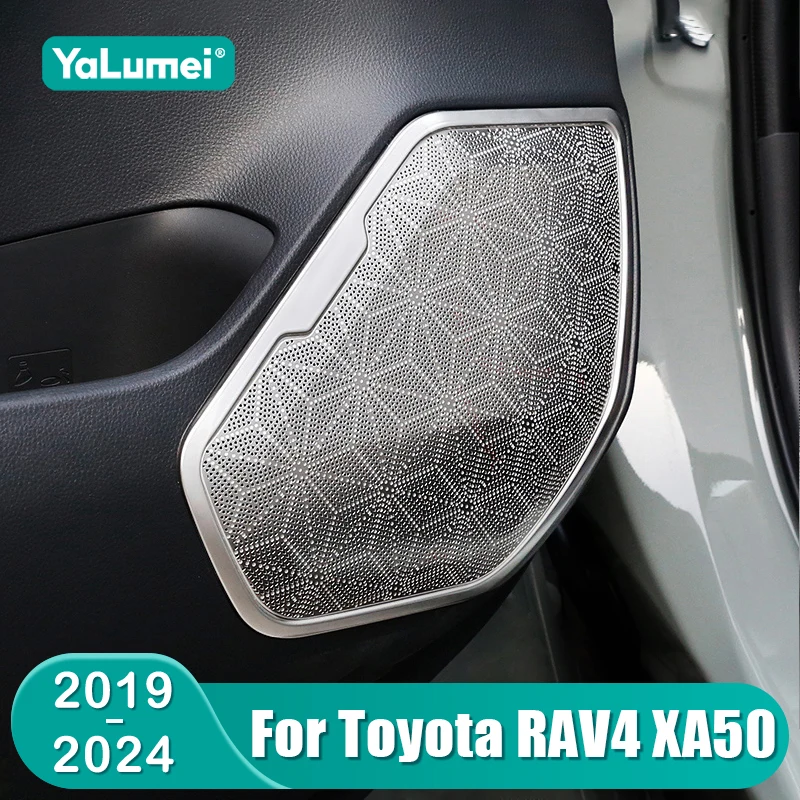 

Для Toyota RAV4 XA50 2019 2020 2021 2022 2023 2024 гибридный автомобильный дверной аудио динамик крышка громкоговоритель твитер наклейка аксессуары