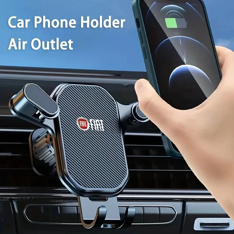Soporte Universal para Teléfono Móvil con Clip para Rejilla de Ventilación de Coche, Compatible con FIAT Abarth Palio Bravo Punto Stilo Panda