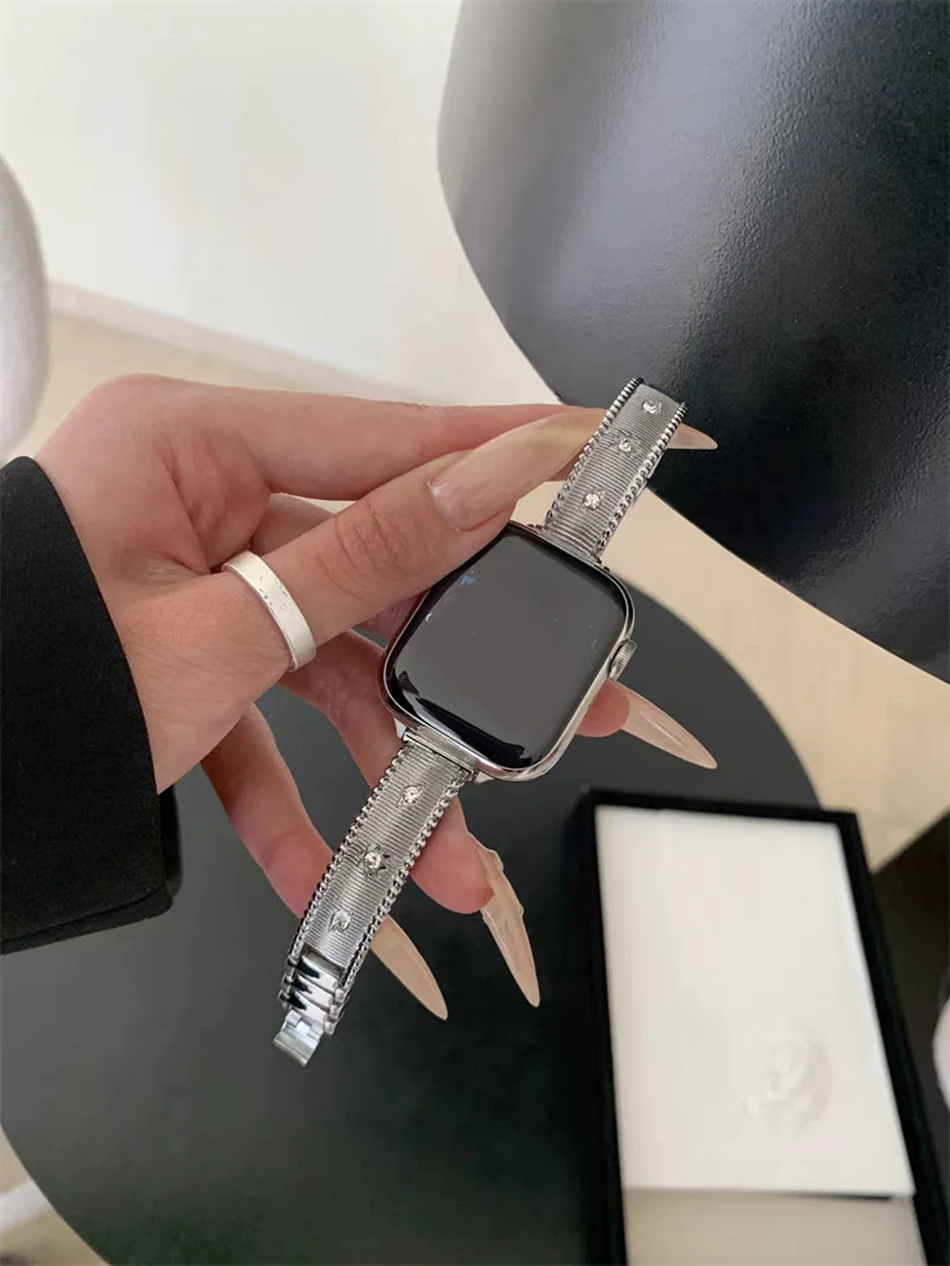 المتقدمة بلينغ موضة سوار ربط ل سوار ساعة يد آبل النساء سلسلة 8/7/6/10/9 40 مللي متر 41 مللي متر 38 مللي متر 42 مللي متر 44 مللي متر 45 مللي متر 46 مللي متر حزام