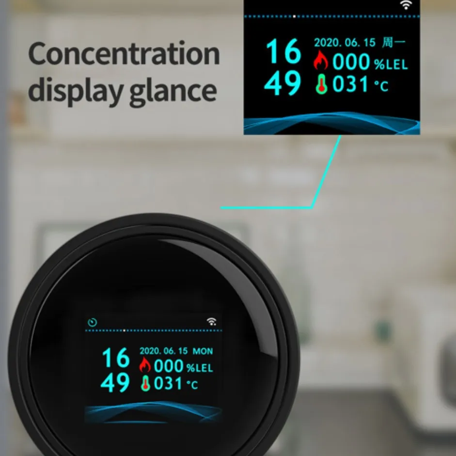 Tuya Zigbee Gas Alarm Sensor Carbon Monoxide Dioxide Alarm Combustible Gas Detector Works With Smart Life For Home Alarm System