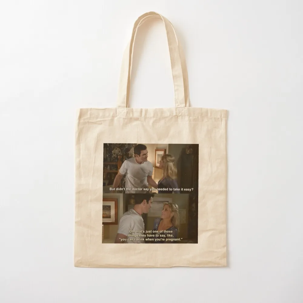 Claire and Phil Dunphy from Modern Family Tote Bag reusable shopping bags Women's shopper bag reusable shopping bag