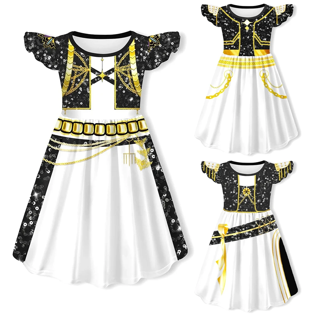 

Movie KPop Demon Hunters Cosplay Dresses for Girl Huntrix Character Stage Performance Costume Halloween Party Children Clothing
