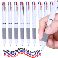 3 in 1 Red/Black/Blue Ink Color 0.7mm Student Ballpoint Pens Ball Point Writing Stationery Fine School Supplies Pencils Office