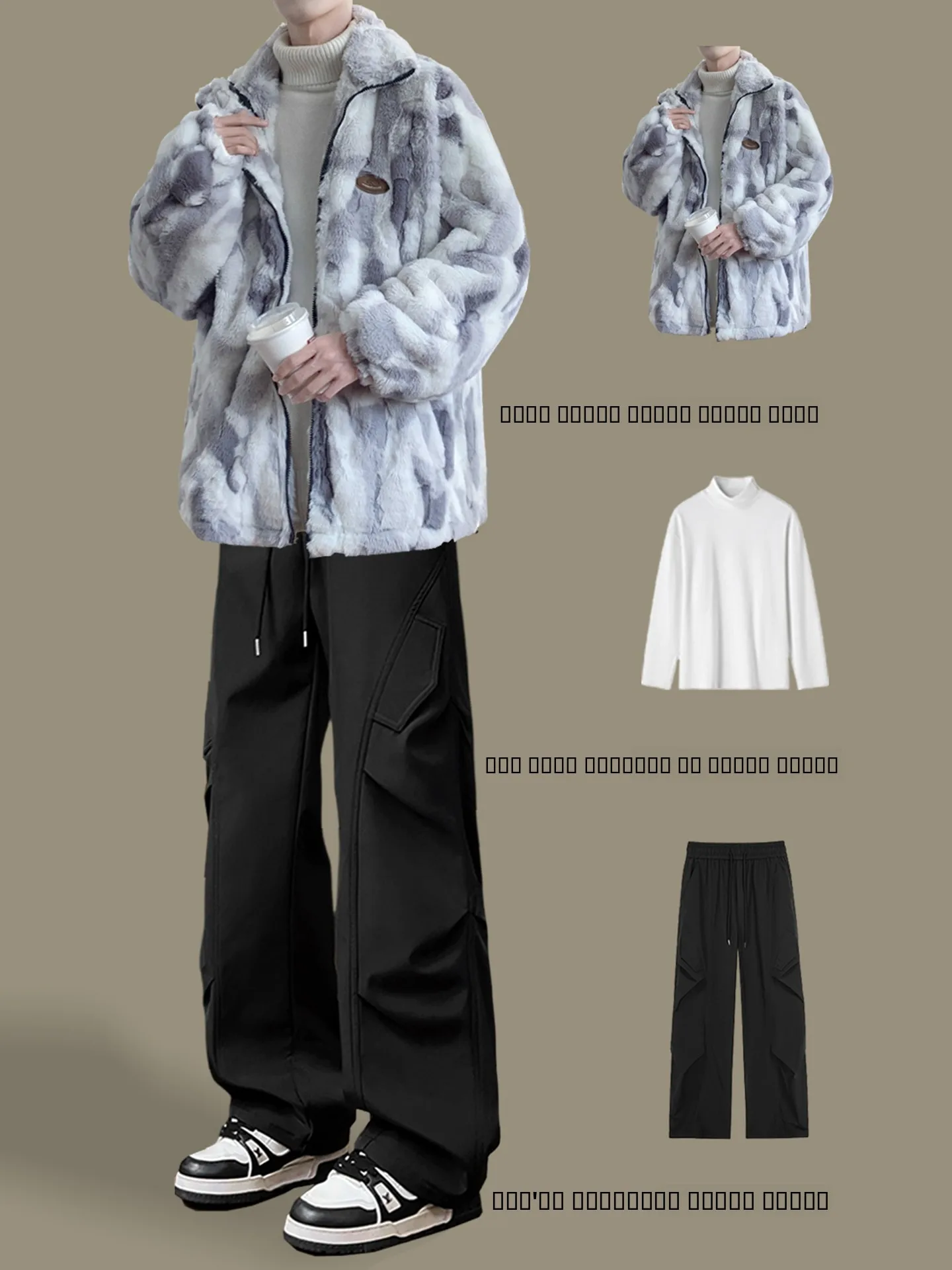 

Утепленная хлопковая куртка для мужчин: зимний модный комплект от бренда Cool Haome Clete с декоративной молнией, повседневный стиль, длинный рукав