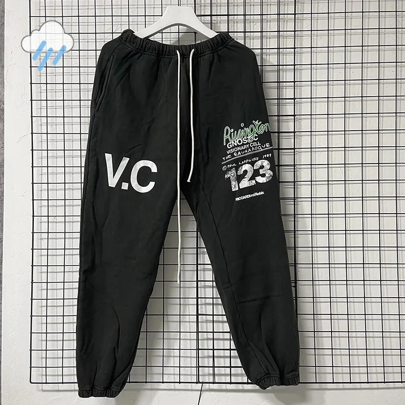 Heavy Fabric Cotton Graphics Print RRR123 Sweatpants Men Women Jogger Drawstring Loose Casual Pants With Tags