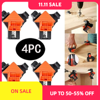 4Pcs 90 Degree Angle Clamps Woodworking Corner Clip, Photo Frame Clamp Tool, Adjustable Installer Hand Tools