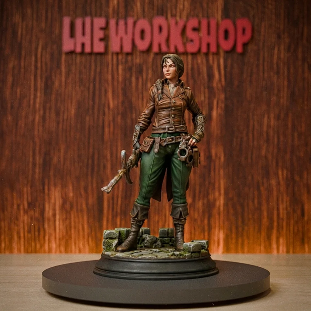 Female Swordsman Miniatures | 28mm-75mm | Resin 3D Printed DND Pathfinder Mini | Unpainted Grey