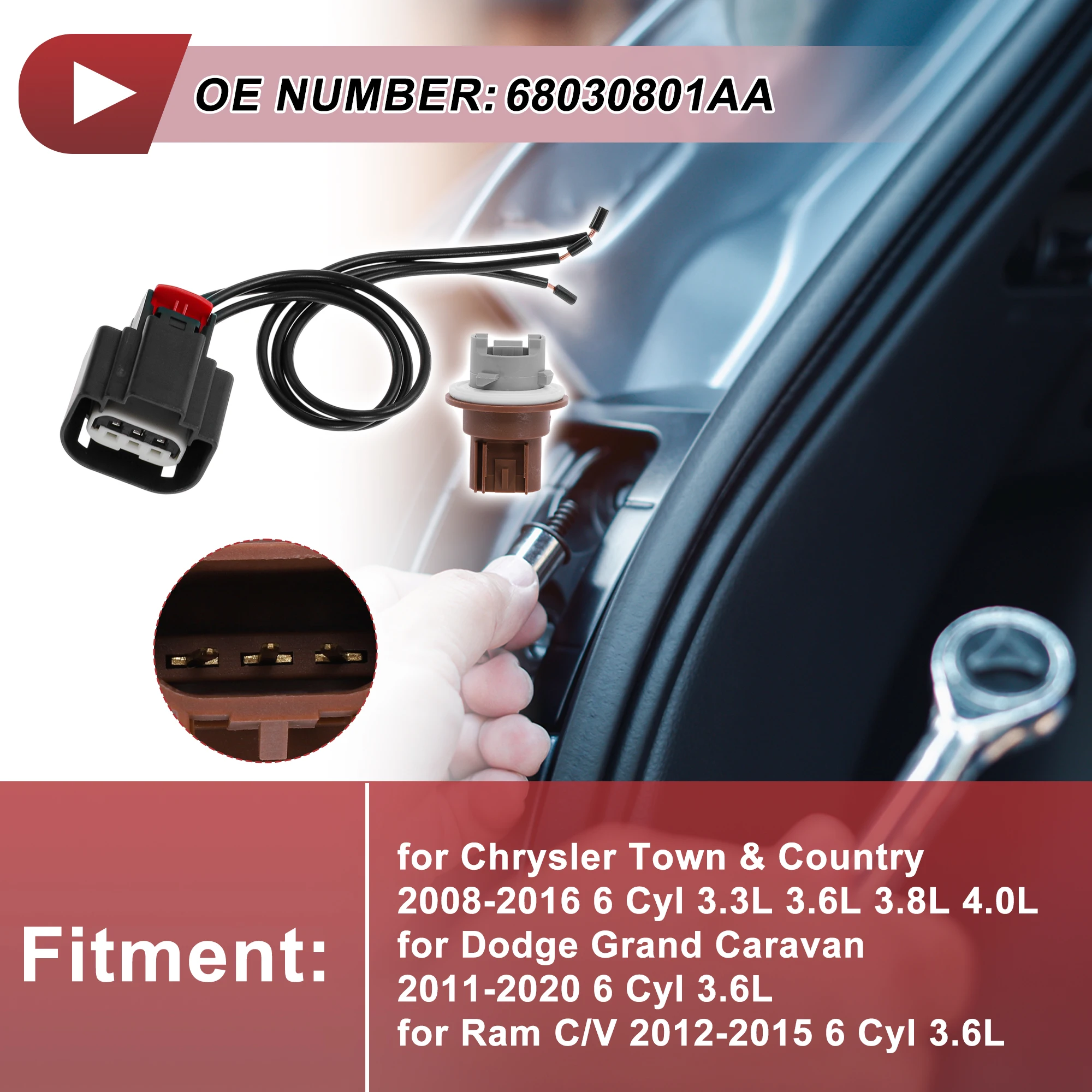 

UXCELL розетка для парковочного фонаря для Chrysler Town & Country, лампа указателя поворота, жгут проводов с косичкой