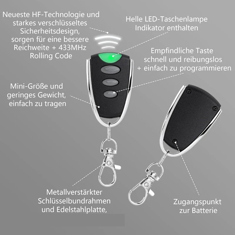 Garage Door Handheld Transmitter 433.92Mhz For Chamberlain Liftmaster 94335E/EML 84335E/EML 84330EML Remote Control