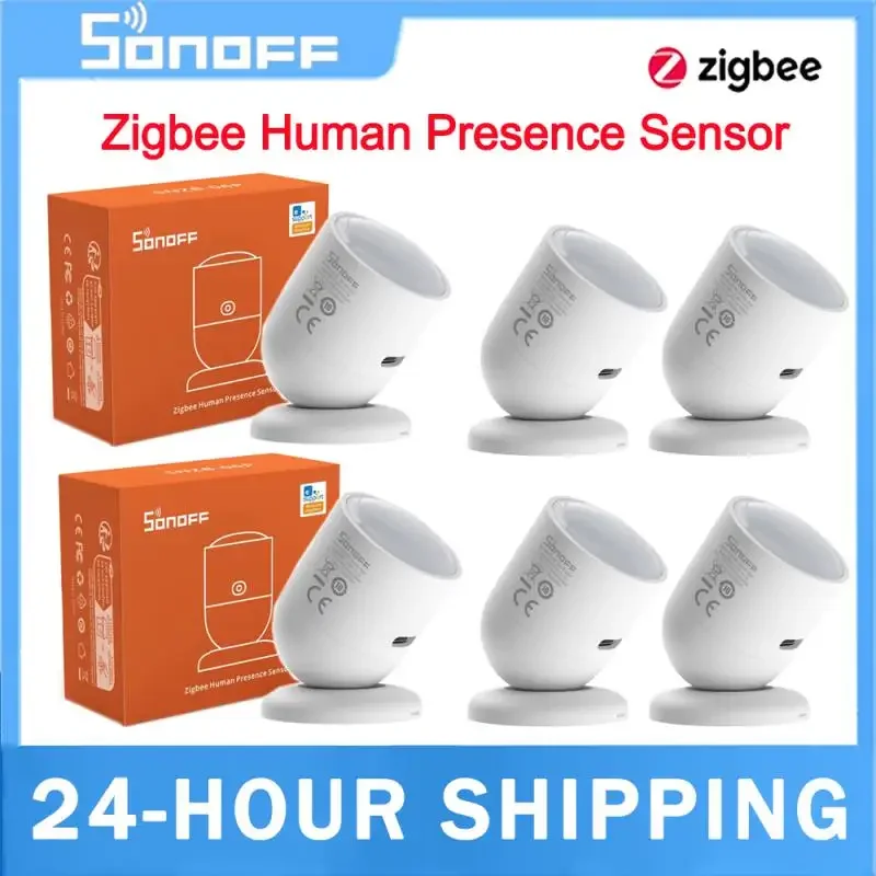 DL SONOFF SNZB-06P Zigbee Human Presence Sensor Motion Pet Monitoring Sensor Home Warehouse Prevent Theft Security Detector