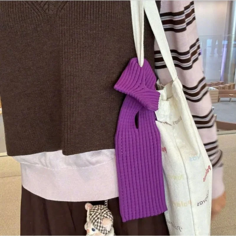 Unisex FashionAccessory Knitted Phone Sling BagNiche DesignMini Crossbody Pouch Compatible withForiPhone Trendy Christmas Winter image 2