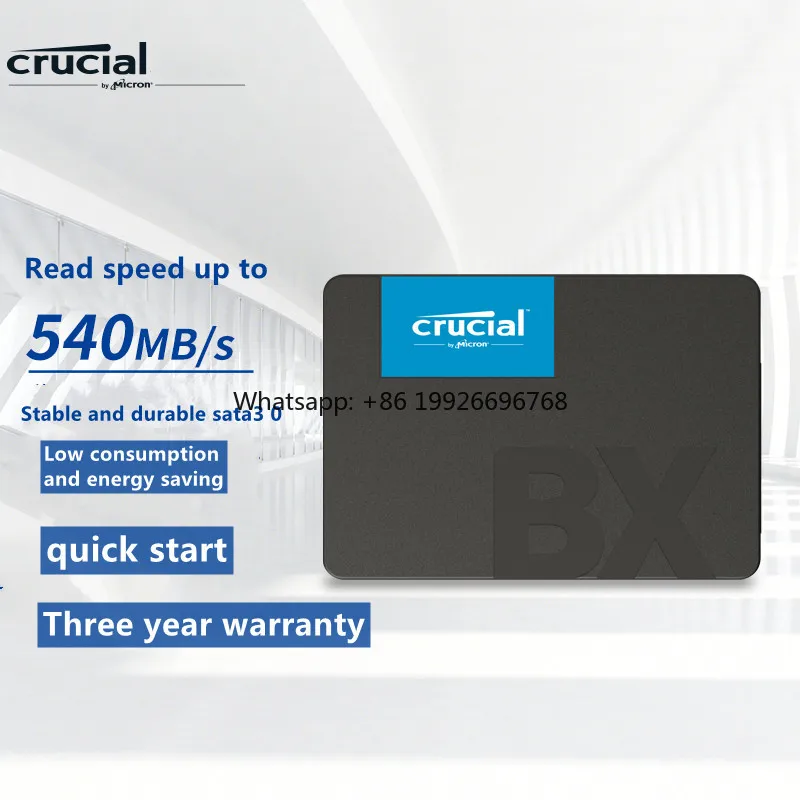 

SSD Crucial 1 ТБ Интерфейс Sata3 0 Серия Bx500 Высокоскоростное чтение и запись Трехлетняя гарантия Оригинализированное производство Meguiar
