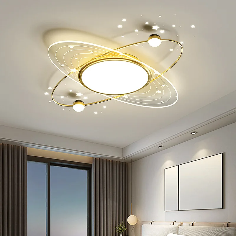 Star Ring LED Iron Modern Chandelier Lights For Bedroom Living Room Kitchen Lamps Indoor Lighting Home Luster Ceiling Chandelier