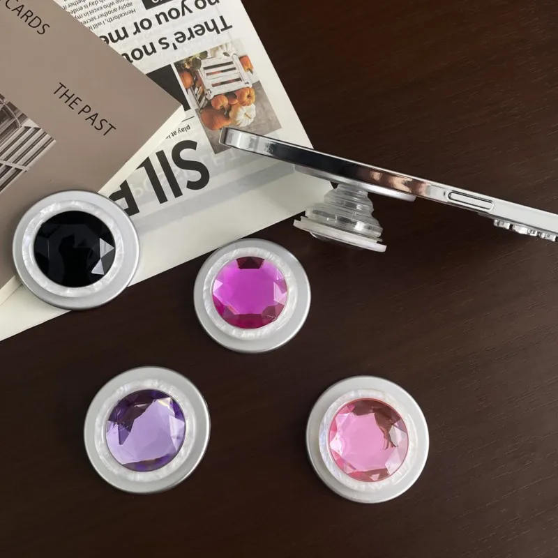 

Блестящие переливающиеся стразы для магнитной подставки для телефона, складной держатель-захват для всех устройств MagSafe, роскошный, милый, эстетичный дизайн