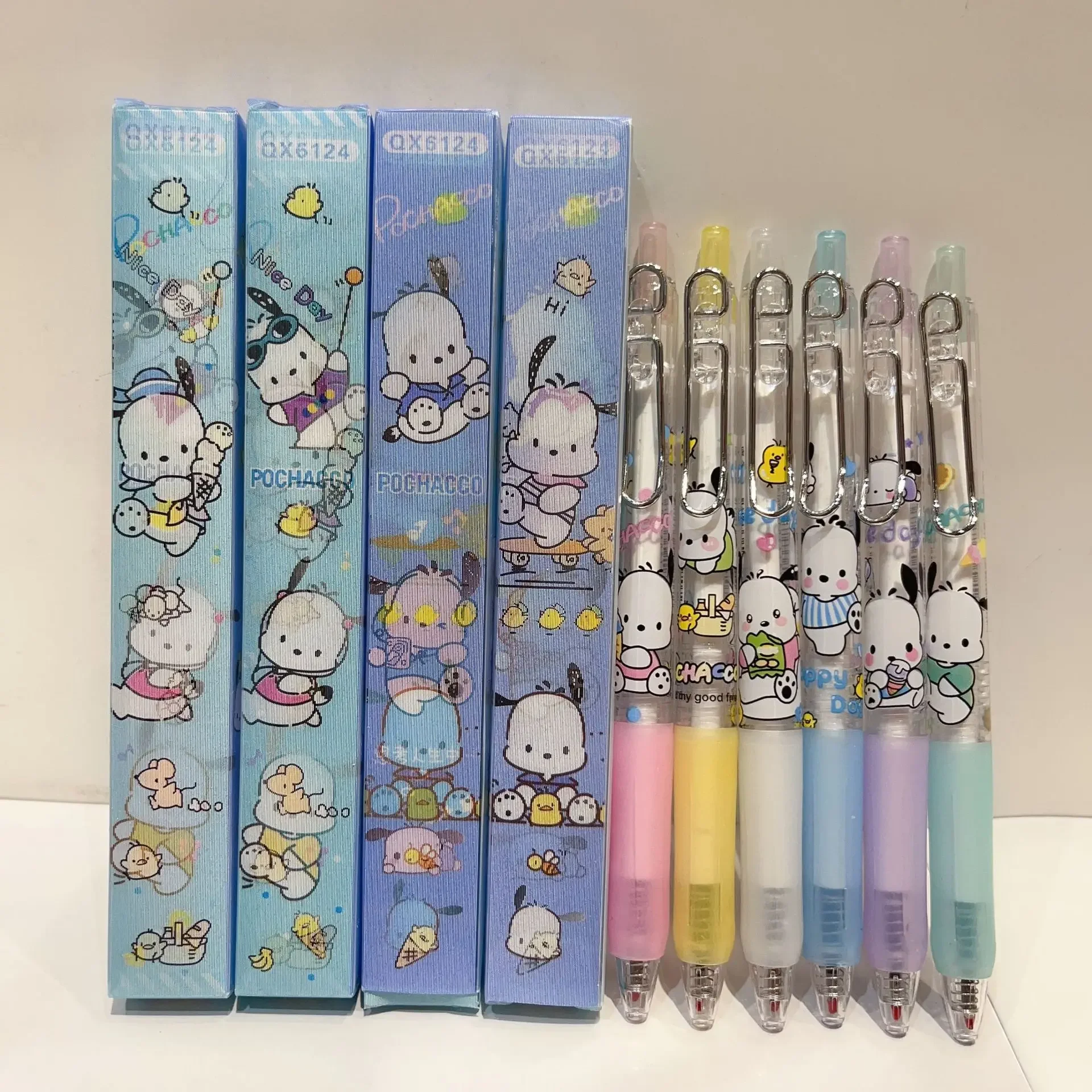 Sanrio Cute Pochacco Signature Pen Lovely Animal Mymelody Kuromi Cinnamoroll Stationery Press Neutral Pen Gifts for Kids