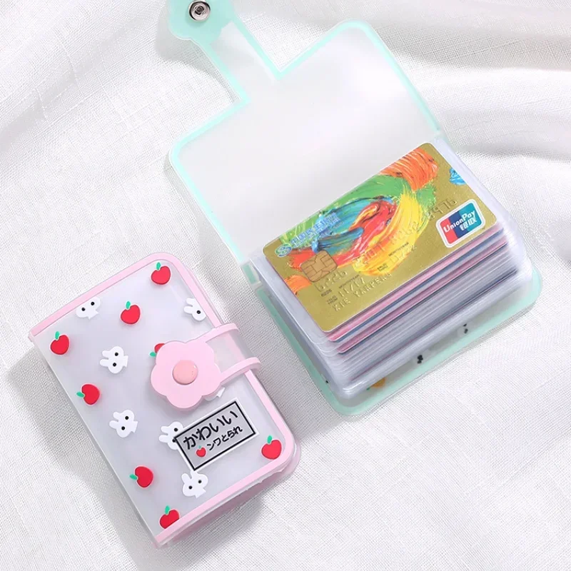 Mini Photo Album 20 Pockets Jelly Glue Home Picture Case Storage Lovely Fruit Animal Name Card Book Portable Photocard ID Holder