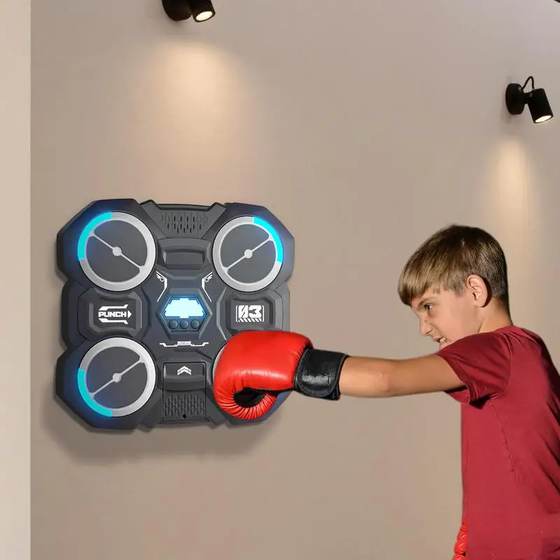 Smart Musical Boxing Machine Wall Mounted Boxing Music Workout Machine Musical Boxing Equipment With Gloves Headband And Sports