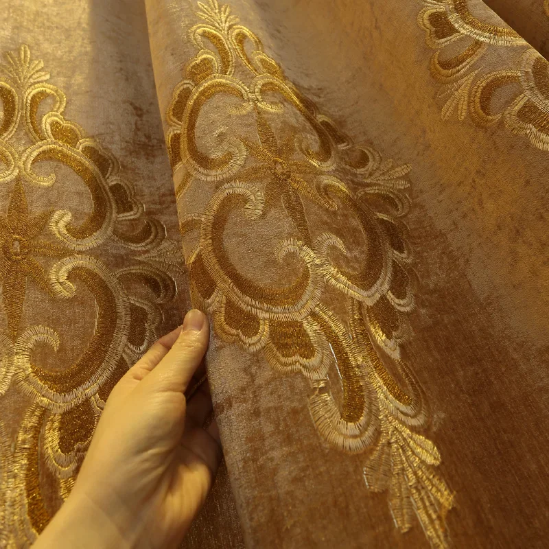 Embroidery Elegant Curtains for Living Room Dining Room The New Pop Chenille The Bedroom Curtain Sheer Yarn High Grade