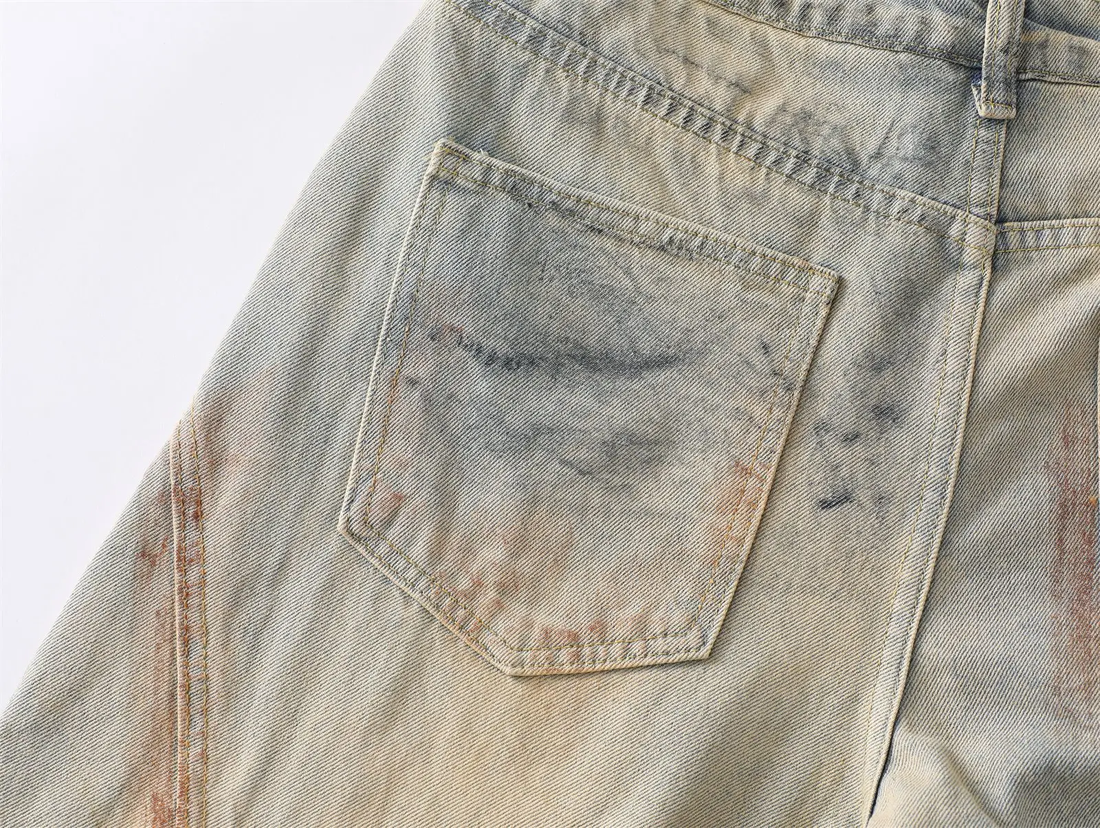 Men's Loose Fit Oversized Hip Hop Jeans Pants High Street Washed Vintage Denim Trousers Baggy Retro Boyfriend Vibe Style Jeans