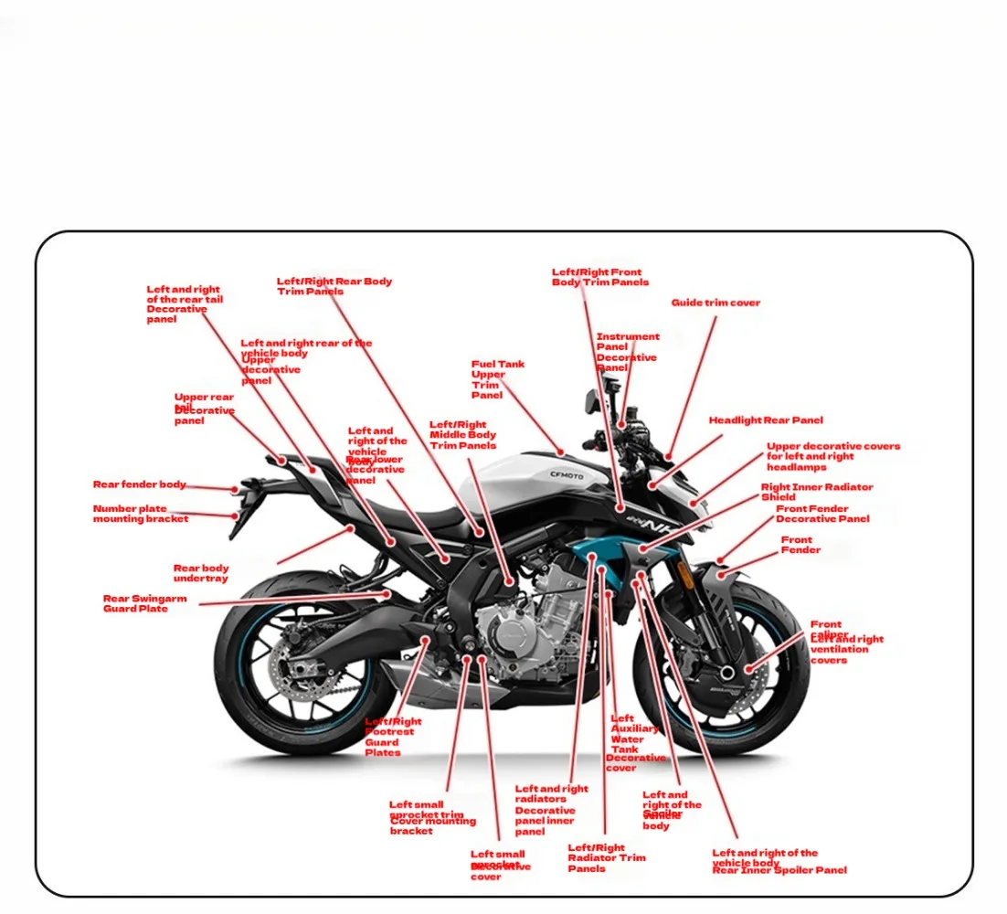 for cfmoto 675NK 2025 Front Mudguard,Fairing.Radiator Guard,Instrument Panel Cover,Full Vehicle Shell,Original Factory Parts.