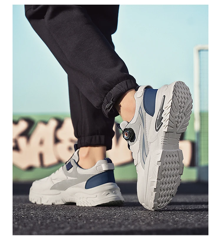 2026 Frühling Neue Sportschuhe für Herren, Dicksohlige Sportliche Koreanische Freizeitschuhe im Dad-Stil, Atmungsaktive Niedrige Laufschuhe, Vielseitig – Detail 12