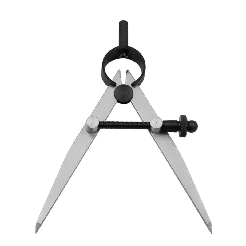 Adjustable Leather Compass Lockable Carbon Steel Divider Wing Creaser DIY Leathercraft Rotating Line Scribing Gauge Caliper Tool image 3