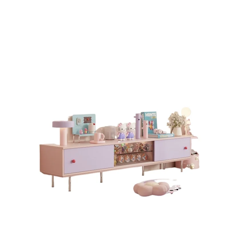 

Dopamine TV cabinet Modern household floor-to-ceiling low cabinet Living room storage integrated figure blind box display
