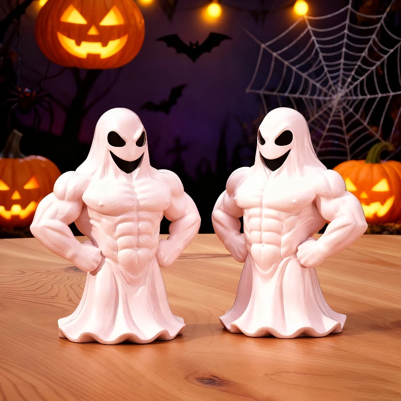 New Cross-Border Muscle Ghost Figurine Creative Design Home Décor Ornament for Personalized Space Spooky Halloween Display