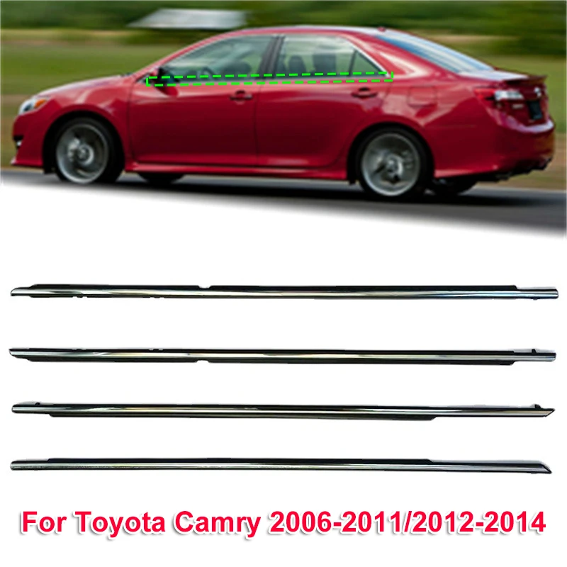 

4PCS Car Window Glass Window Seal Moulding Trim for Toyota Camry 2006-2014