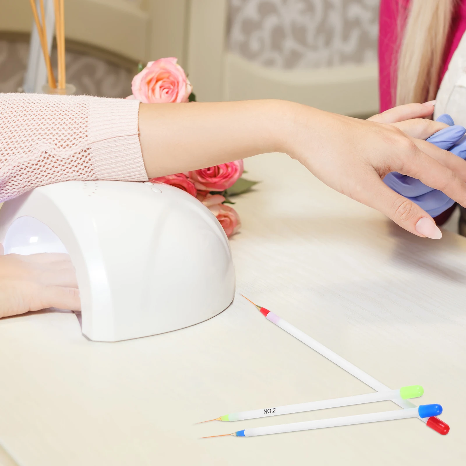 

3Pcs Nail Art Pull Pen Set Reusable Fine Tip for Flower Dotting Drawing Women Girls Manicure Creative Design Tool