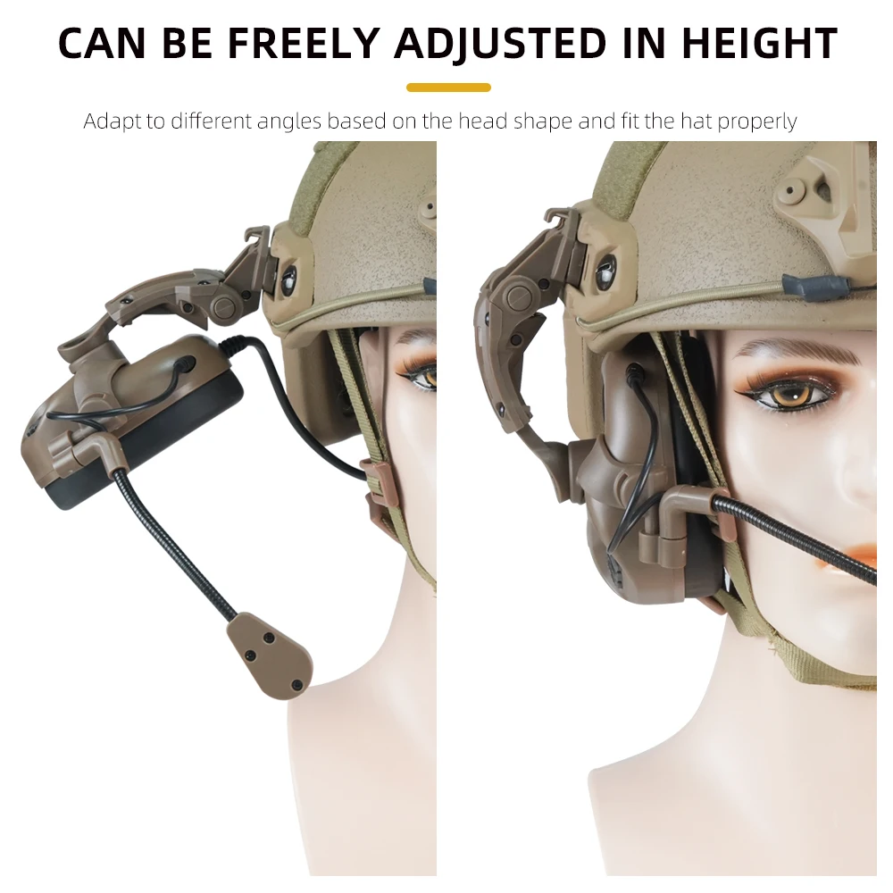 BOOIU 5th Gen Tactical Sound Collecting Headset for Outdoor Training CS Game Playing And Delta Force Cosplay Props