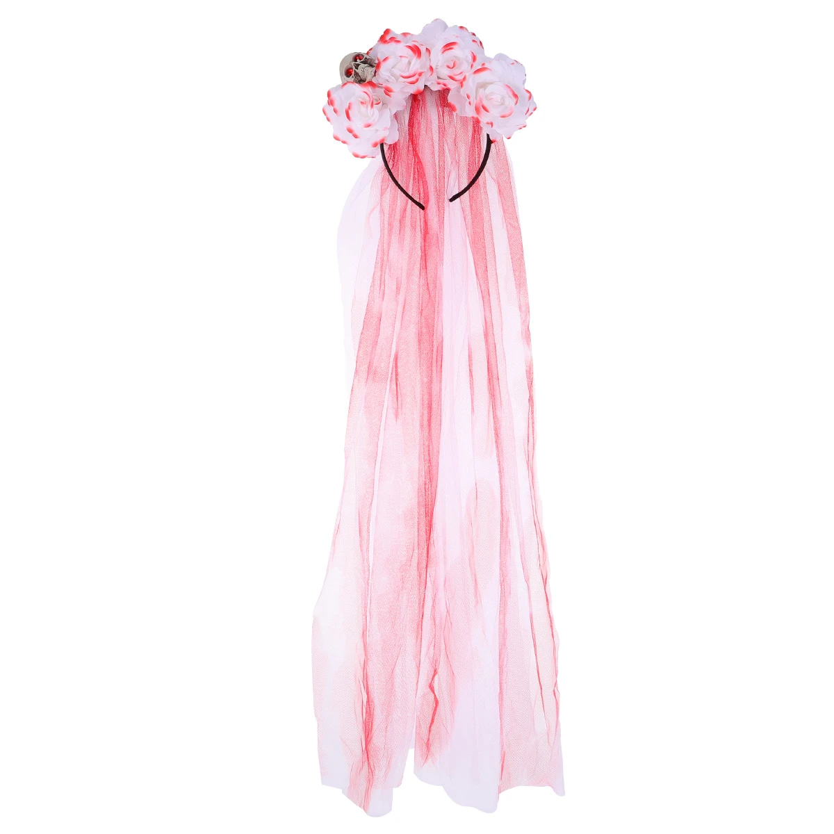 

Hair Accessories Skull Headdress Bands Fabric Imitation Rose Hairband for Halloween