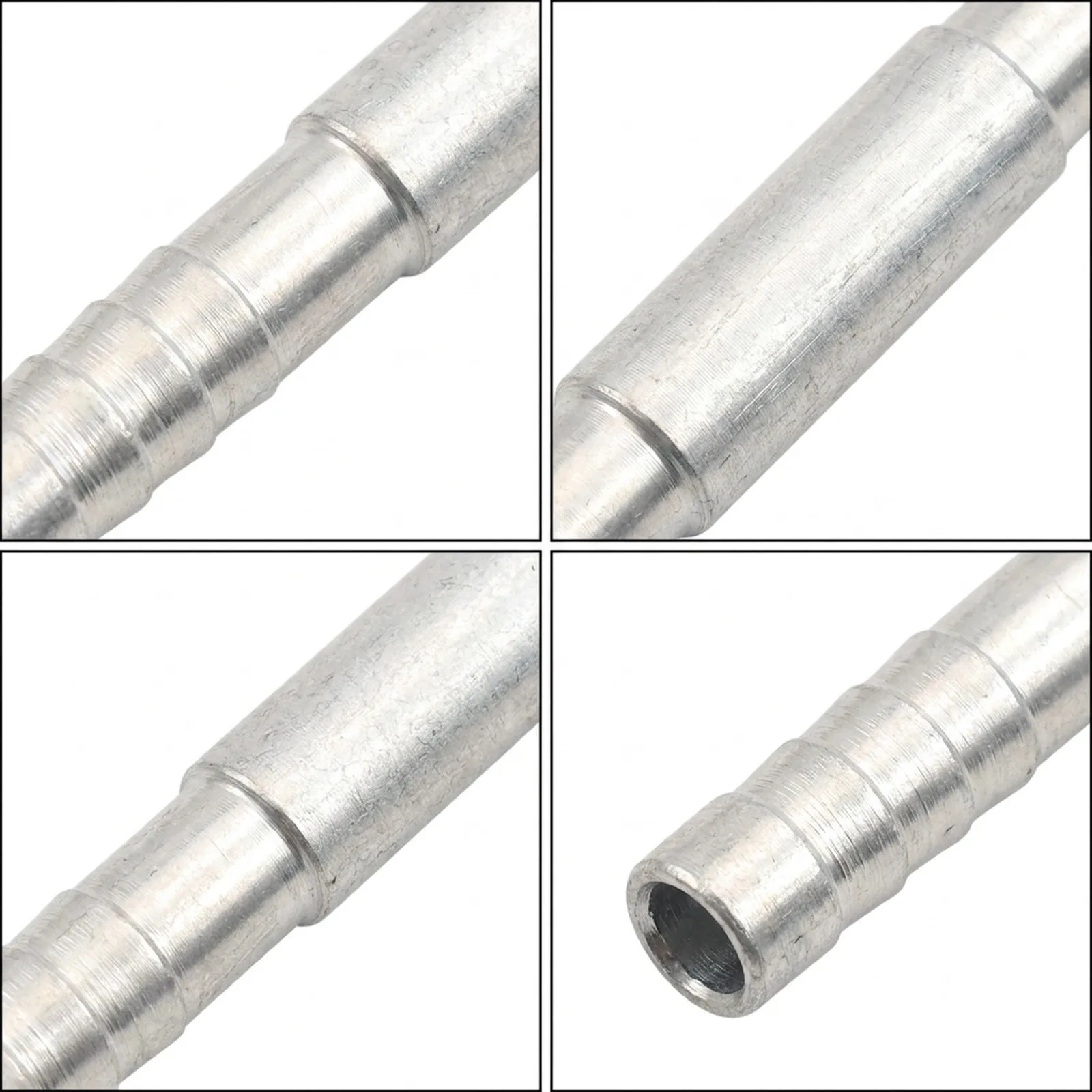 Aluminum Straight for splice Fitting Designed for Air Conditioning Hose Connections with Push-In Ease and Secure Fit