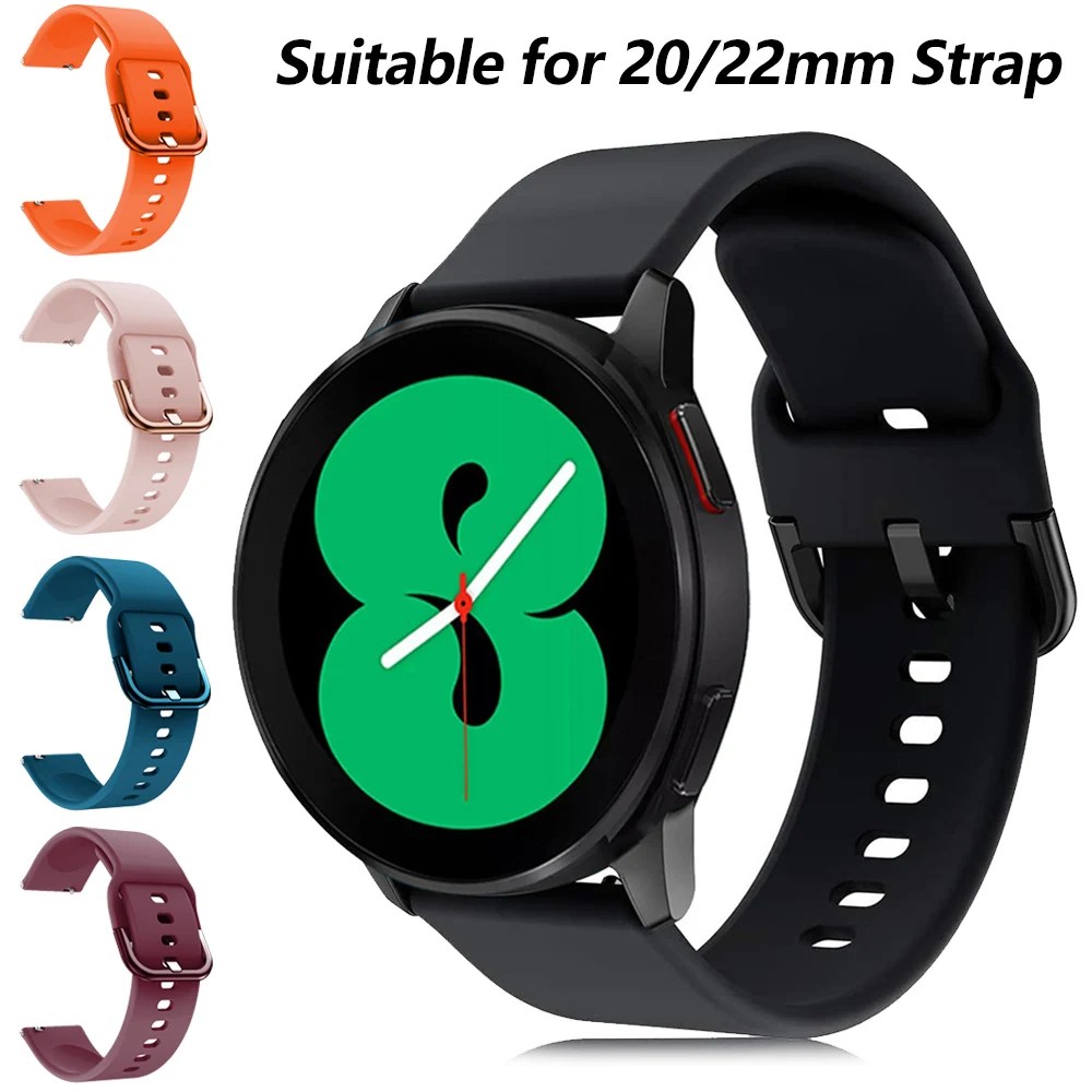 20mm/22mm Watch Band For Samsung Galaxy Watch 4 40mm44mm Smartwatch Sport Wrist Bracelet Band for Samsung Watch Active 2 3 Strap