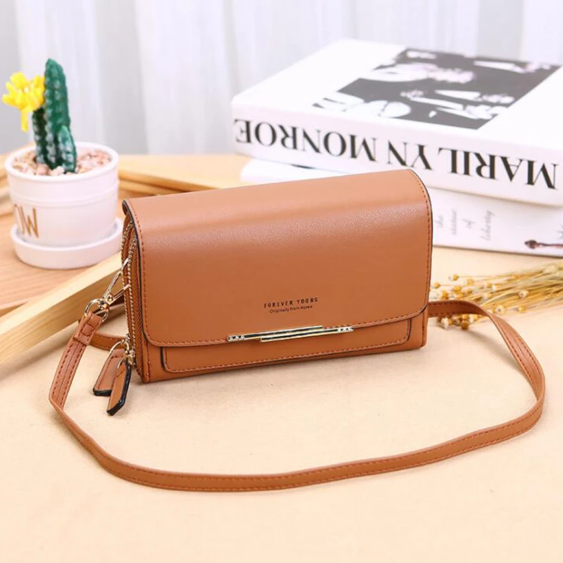 2024 Women Wallet Brand Cell Phone Wallet Big Card Holders Wallet Handbag Purse Clutch Messenger Shoulder Straps Bag