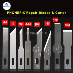 10pcs #4A #11 #18 Scalpel Knife Blades Engraving Non-Slip Metal Scalpel Knife Replacement Craft Blades PCB Repair Hand Tools