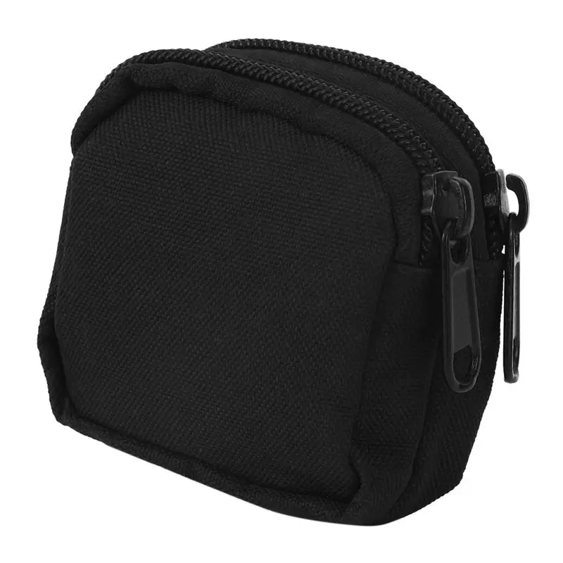 ABRT-3X Small Outdoor Pouch,Mini Purse Organizer Army Molle Gear Nylon EDC Utility Gadget Outdoor Waist Bag Cover(Black)