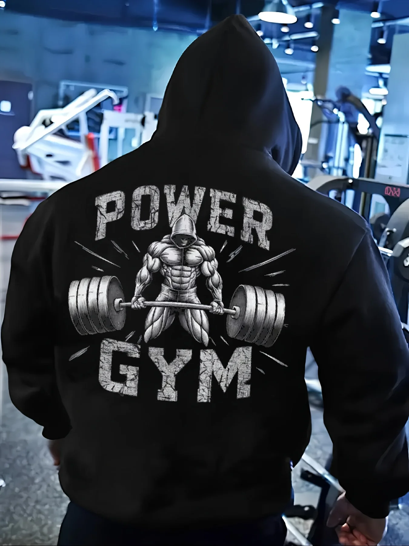 

Autumn Fashion Fitness Muscle Training Letter Printed Men's Hoodies Comfortable Breathable Sports Long Sleeve Sweatshirts Tops