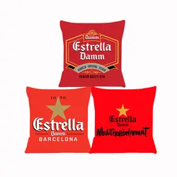 Cushion Cover for Sofa Estrella Damm Pillow Case Cover Seat Car Throw Pillowcase 45X45cm For Home Decorative SJ-600