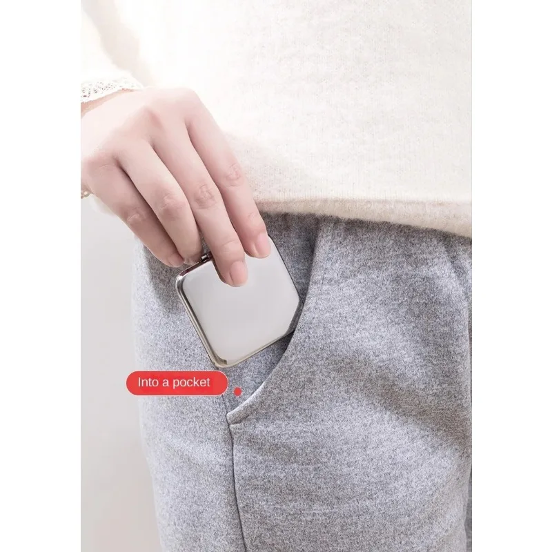 Ins المحمولة بسيطة الفولاذ المقاوم للصدأ على الوجهين مرآة لوضع المكياج المحمولة جيب للطي المرآة البالونية اكسسوارات ماكياج الجمال #5