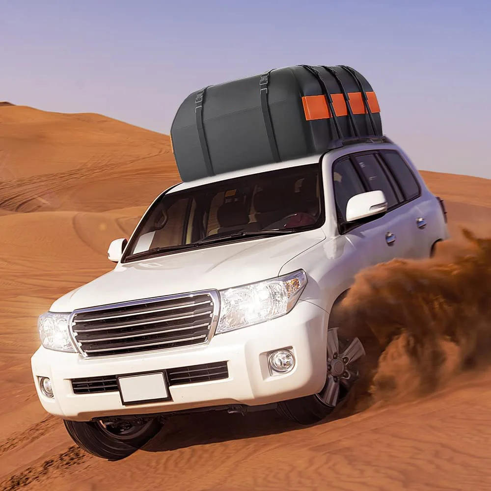 500D Mesh PVC Car Roof Bag Waterproof Sun Resistant High Frequency Welded Stitched Seams Rooftop Cargo