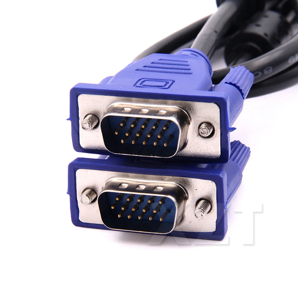 オス-オス延長コンバーターコネクター,1.3m,VGA-VGAケーブル,15ピン,コンピューターモニター,プロジェクター,PC, TVアダプター